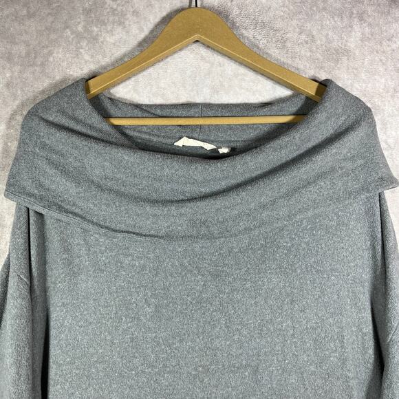 Soft Surroundings Sweater Maxi Dress Womens Size 1X Gray Cowl Neck Long Sleeve - Picture 4 of 13